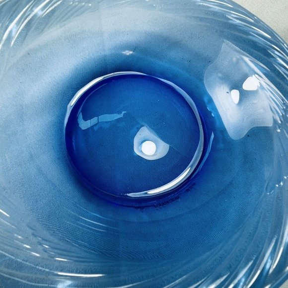 Vintage PYREX USA COBALT BLUE FESTIVA SWIRL Bowl 7.5" Discontinued Pattern - Picture 4 of 8